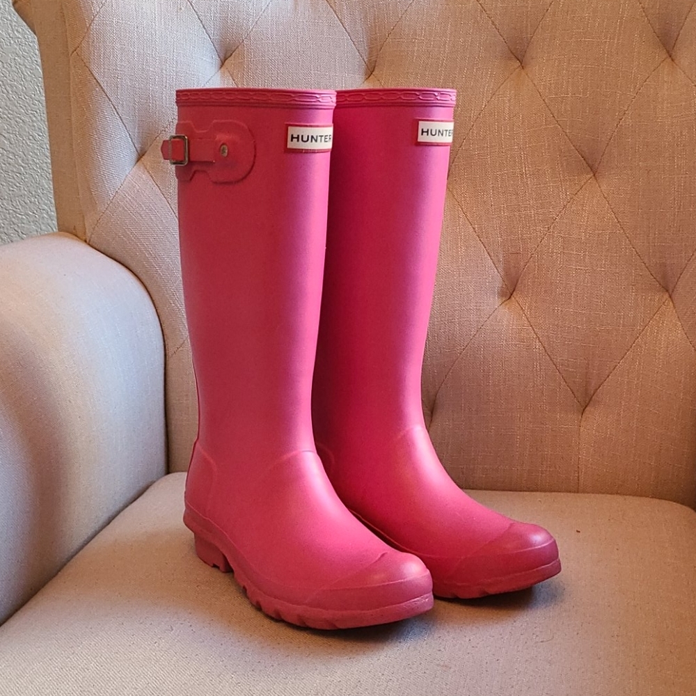 Original Hunter Boots Pink with buckle